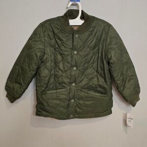 Baby GAP Cozy Olive Green Quilted Kids Jacket Size 4 years Old